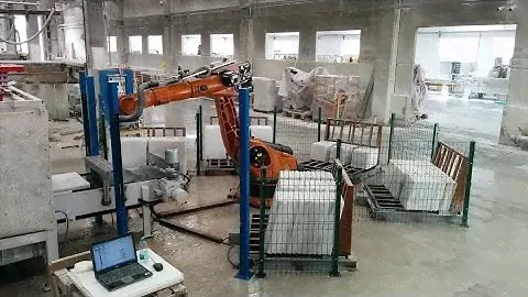 MERMER PALETLEME ROBOTU - MARBLE PALLETIZING ROBOT - KUKA KR 210 KRC2